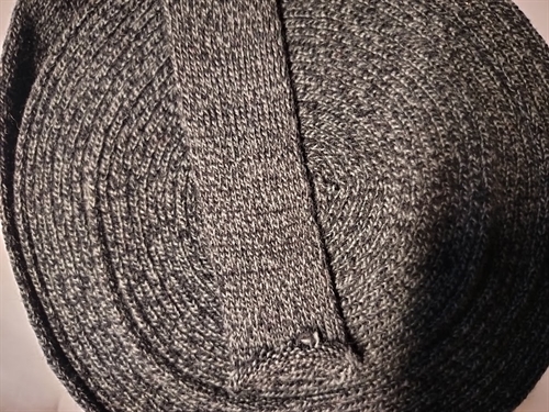 Gråmeleret 3cm tubestrik 1m